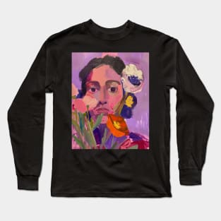 Woman Purple Portrait Matisse Long Sleeve T-Shirt